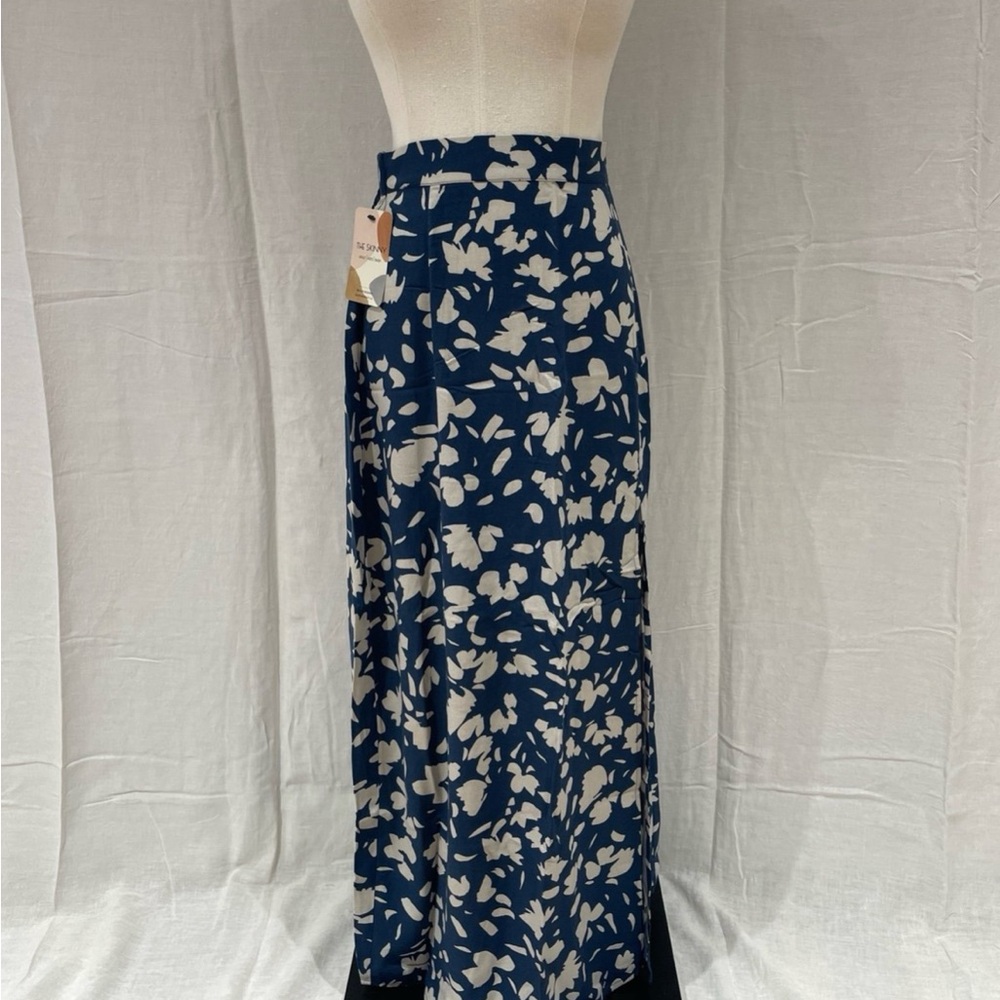 NWT Saltwater Luxe Narissa Skirt Indigo Floral Size S